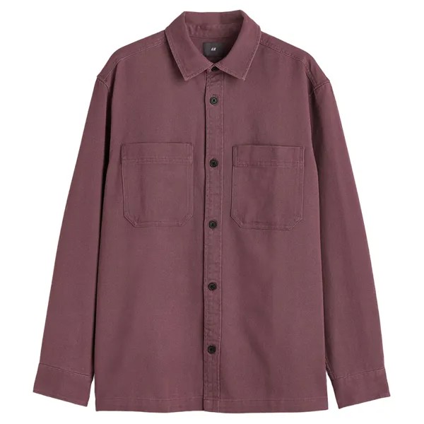 Куртка-рубашка H&M Regular Fit, темно-розовый