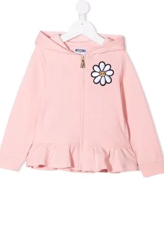 Moschino Kids худи с принтом Teddy Bear и оборками