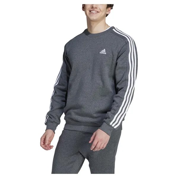 Толстовка adidas Essentials Fleece 3 Stripes, серый