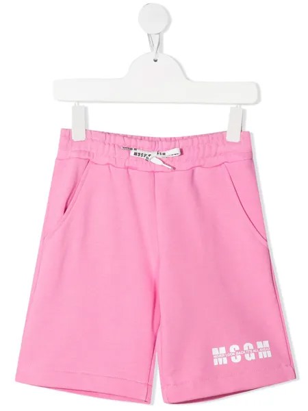 MSGM Kids спортивные шорты с логотипом