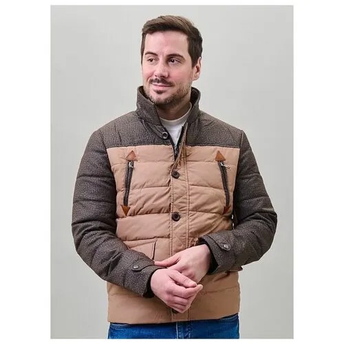 Куртка КАЛЯЕВ, размер 46, коричневый