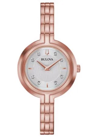 Японские наручные  женские часы Bulova 97P145. Коллекция Rhapsody