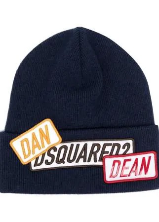 Dsquared2 шапка бини с нашивкой-логотипом