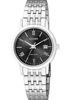Японские наручные  женские часы Citizen EW1580-50E. Коллекция Eco-Drive