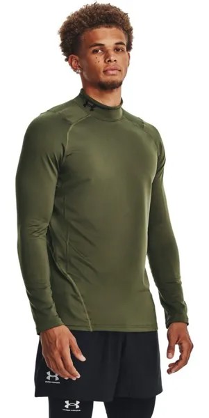 Лонгслив Under Armour Coldgearï¾ Armour Fitted Mock, зеленый