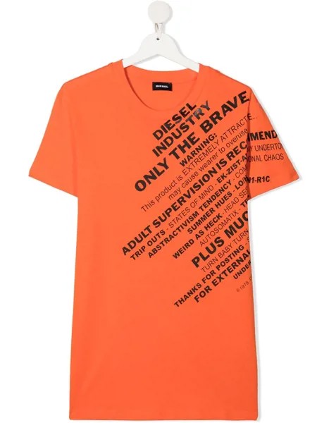 Diesel Kids футболка с короткими рукавами и графичным принтом