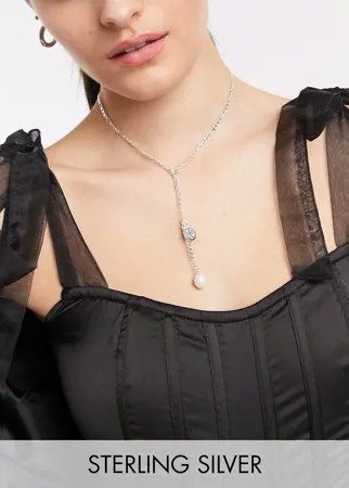 Посеребренное ожерелье с тремя подвесками Pilgrim-Серебристый