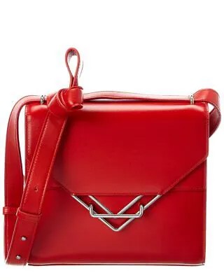 Женская кожаная сумка через плечо Bottega Veneta The Clip, красная