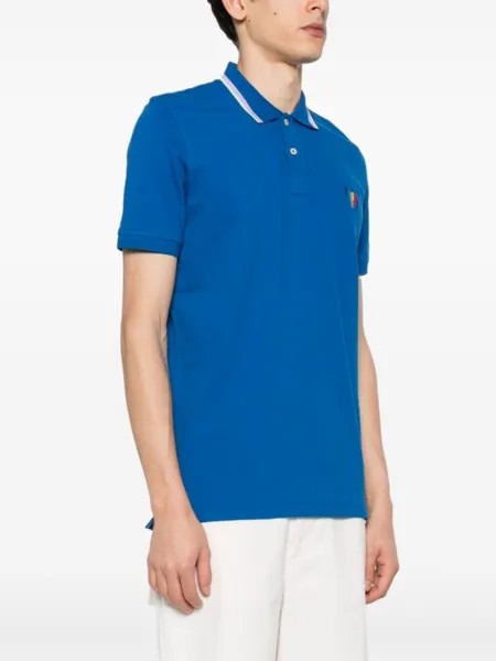 PS Paul Smith рубашка поло с узором Zebra, синий