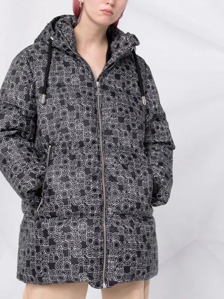 Michael Kors пуховик с монограммой, черный