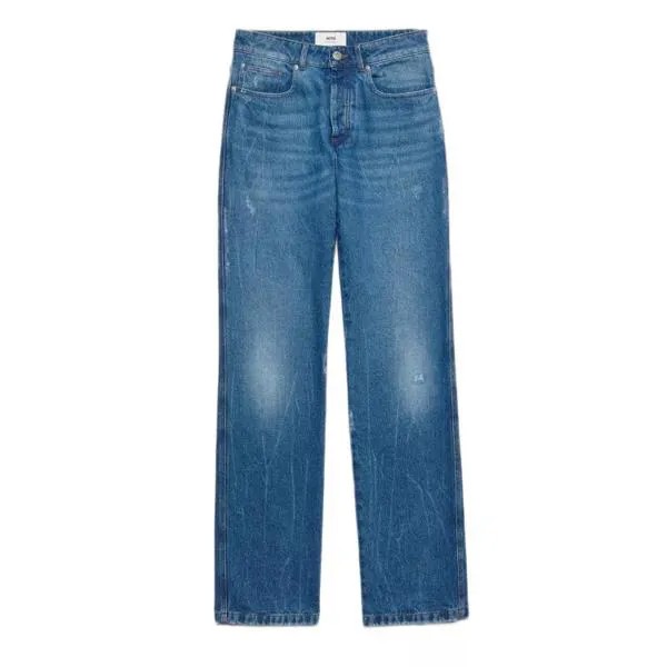 Джинсы straight fit jeans Ami Paris, синий