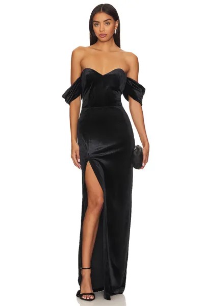 Платье Amanda Uprichard X Revolve Falcon Gown, черный