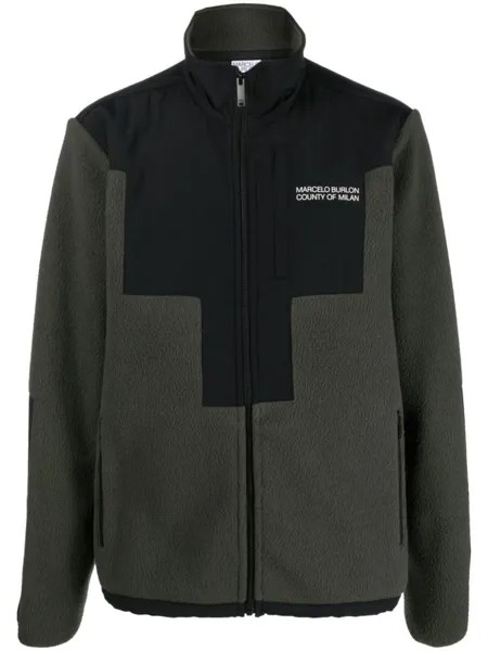 Marcelo Burlon County of Milan куртка на молнии с логотипом, черный