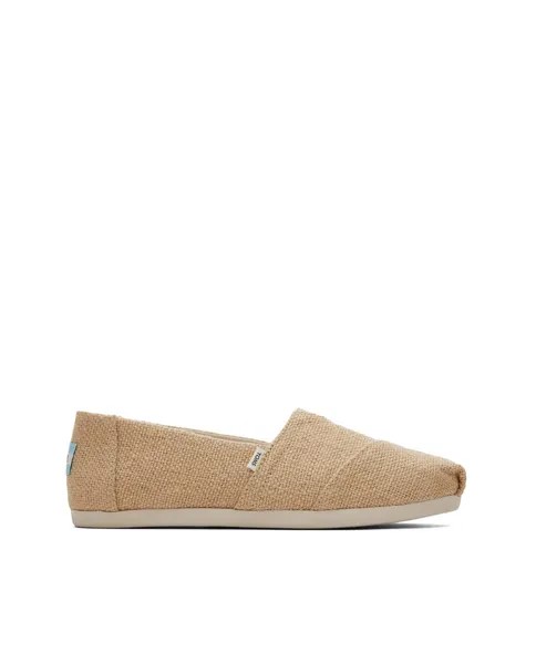 Мужские эспадрильи из плотной ткани бежевого цвета Toms, естественный