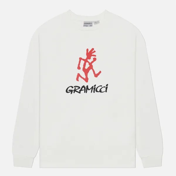 Мужской лонгслив Gramicci Logo белый, Размер L