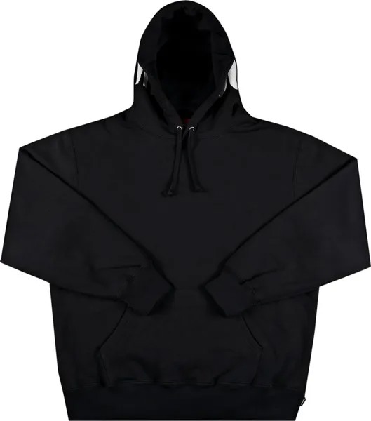 Толстовка Supreme Rib Hooded Sweatshirt 'Black', черный