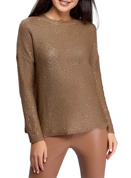 Джемпер женский oodji 63805330-2 коричневый 2XL
