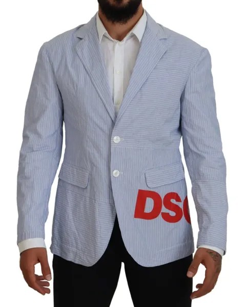 DSQUARED2 Блейзер Однобортное деловое пальто в синюю полоску IT48 / US38 /M 1340usd