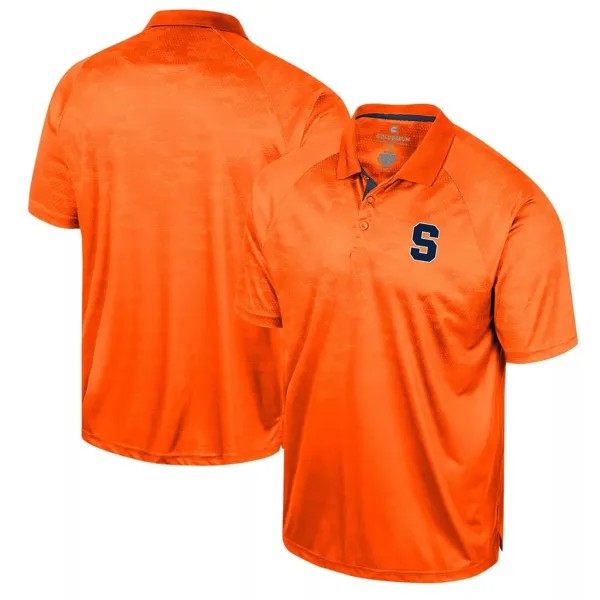 Мужская рубашка-поло реглан оранжевого цвета Syracuse Orange Honeycomb Colosseum