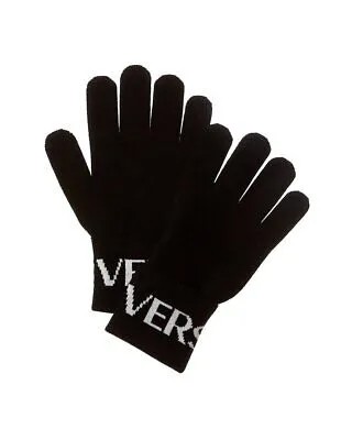 Versace Мужские шерстяные перчатки интарсия с логотипом