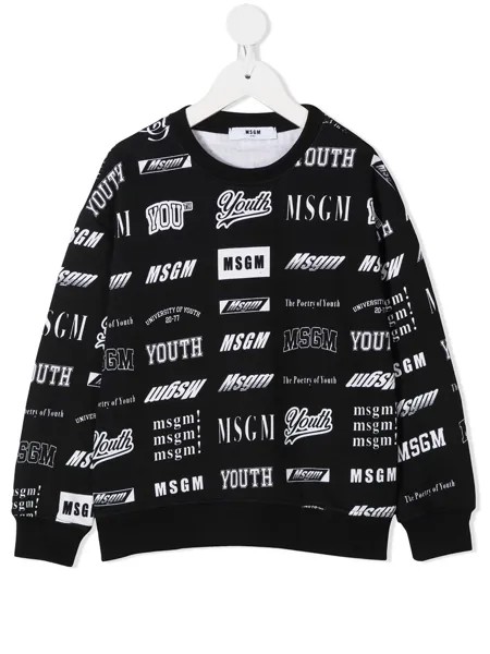 Msgm Kids толстовка с логотипом