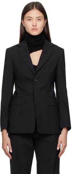Черный полосатый пиджак MM6 Maison Margiela