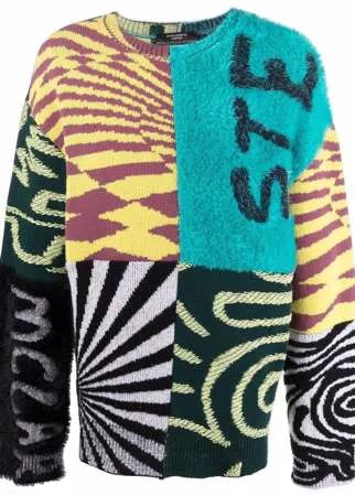 Stella McCartney джемпер в стиле колор-блок с логотипом