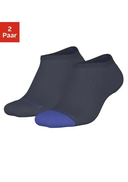 Носки-кроссовки Scotch & Soda Shrunk (2 шт.), с вязаной надписью, синий