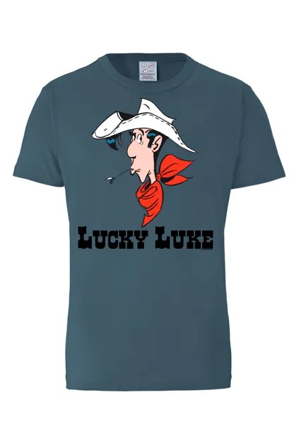 Футболка Logoshirt Lucky Luke Portrait, синий