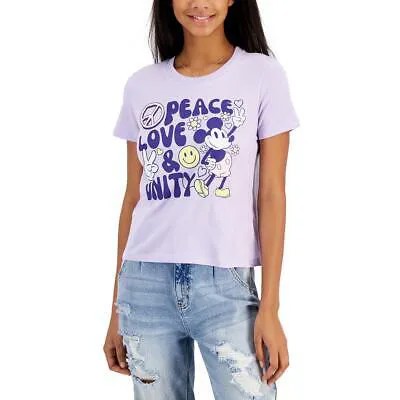 Женская фиолетовая футболка Disney с короткими рукавами и графикой Top Juniors XL BHFO 6261
