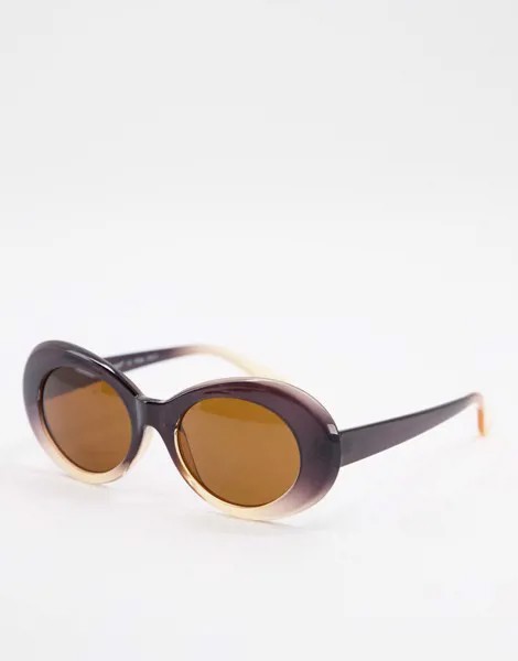 Коричневые солнцезащитные очки в массивной оправе AJ Morgan-Коричневый цвет