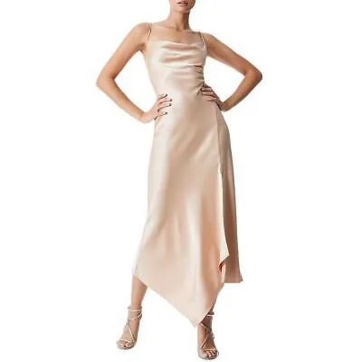 Женское атласное вечернее платье Alice and Olivia Harmony Tan 8 BHFO 9550