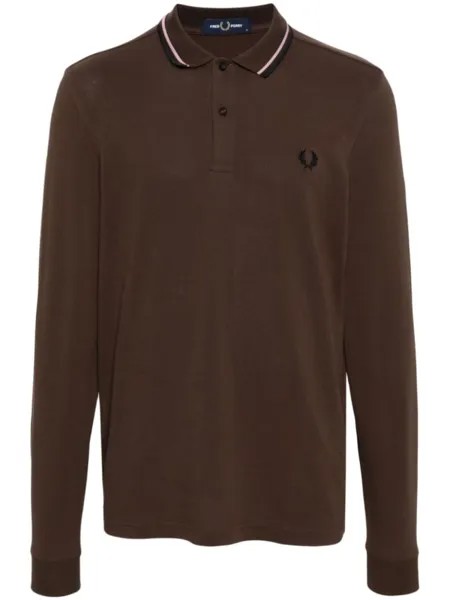 Fred Perry рубашка поло с вышитым логотипом, коричневый