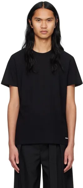 Черная футболка с круглым вырезом Jil Sander, цвет Black