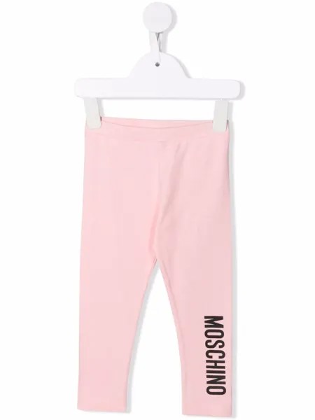 Moschino Kids легинсы с логотипом