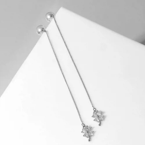 Серьги цепочки Queen Fair, белый