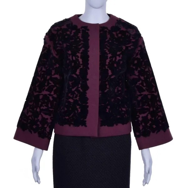 Dolce - Gabbana Runway Baroque Куртка с цветочной вышивкой бордовый черный 06493