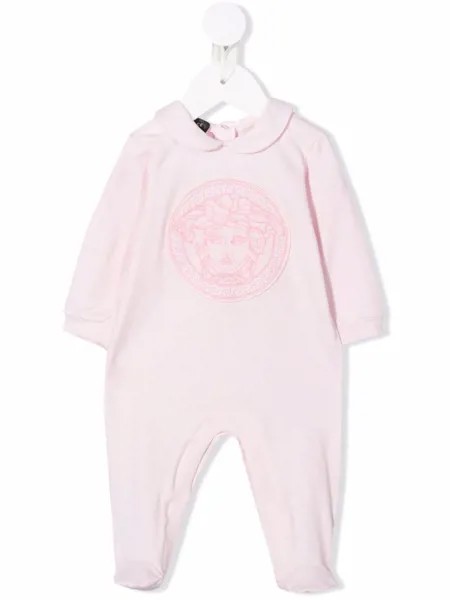 Versace Kids комбинезон с вышитым логотипом