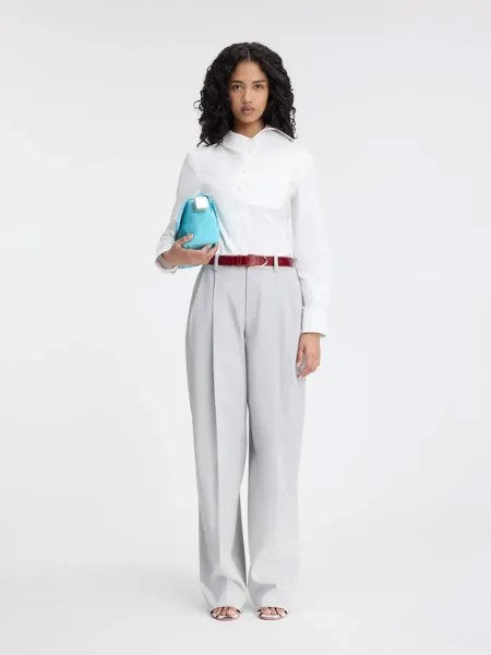 Костюмные брюки со складками Курцио Jacquemus, светло-серый