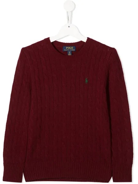 Ralph Lauren Kids джемпер фактурной вязки с круглым вырезом