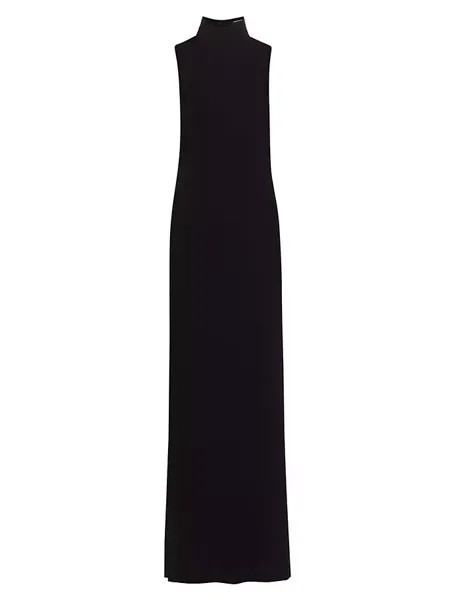 Платье Reid с высоким воротником и открытой спиной Nili Lotan, черный