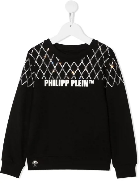 Philipp Plein Junior толстовка со стразами