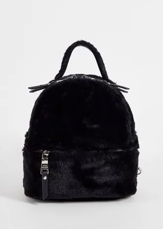 Черный рюкзак из искусственного меха Steve Madden Bvesa-Черный цвет