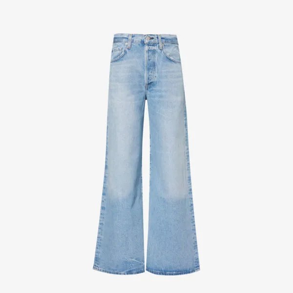 Широкие джинсы beverly slouch boot из переработанного денима Citizens Of Humanity, индиго