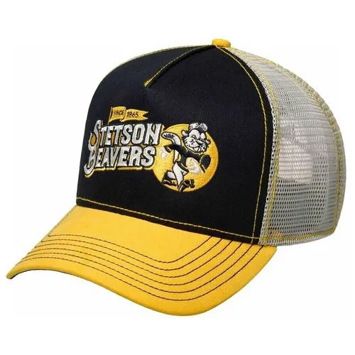 Бейсболка STETSON арт. 7751181 TRUCKER CAP FOOTBALL BEAVER (желтый / черный), размер ONE