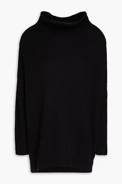 Кашемировый свитер-водолазка оверсайз в рубчик Autumn Cashmere, черный