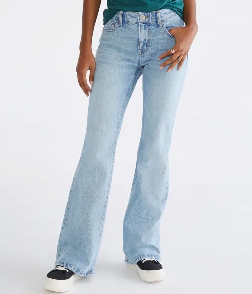 Расклешенные джинсы со средней посадкой Aeropostale, синий