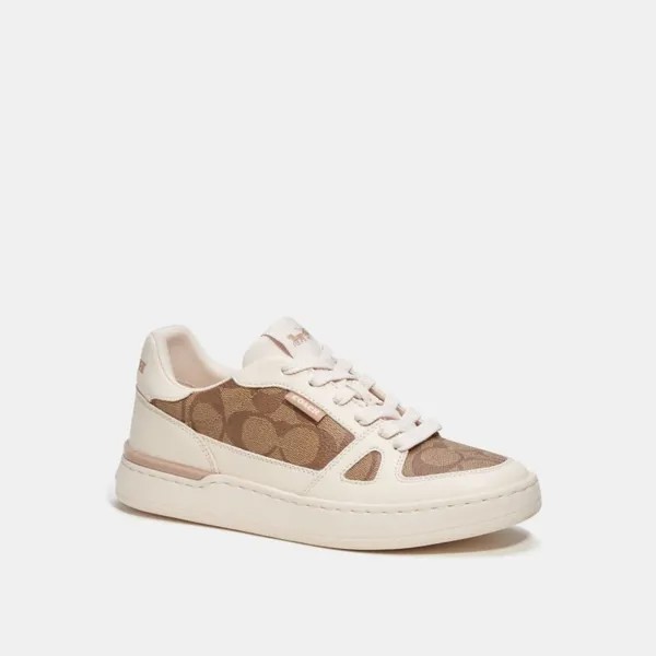 Кроссовки COACH Clip Court Low Top, цвет Khaki/Chalk
