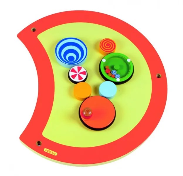 Деревянная игрушка Beleduc Настенный игровой элемент Гусеница Волчок