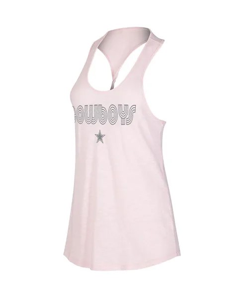 Женская розовая майка Dallas Cowboys Radiant Racerback Concepts Sport, розовый